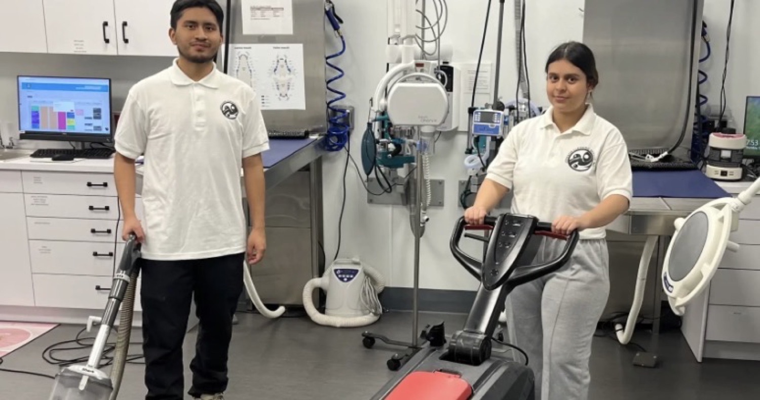 The Medina Cleaning Services team in uniform on a job in New York City